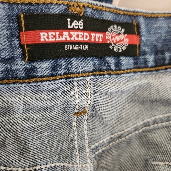 Men's Lee Relaxed Fit Straight Jeans,  sz 38 - Picture 3 of 6